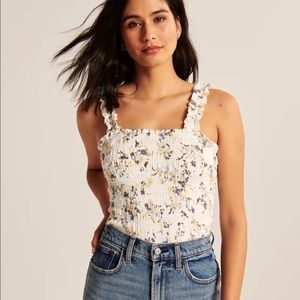 All-Over Smocked Wide Strap Cami